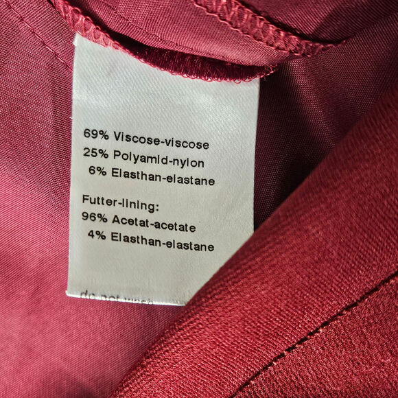 Akris Punto Flare Jersey Skirt Burgandy Red Size US 14 - Picture 10 of 10